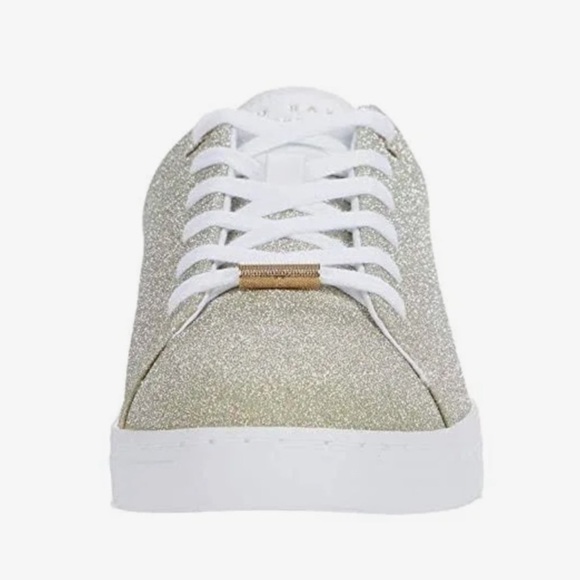 Ted Baker Feeke Gold Metallic Glitter Sneakers Size 8 New - Picture 15 of 16